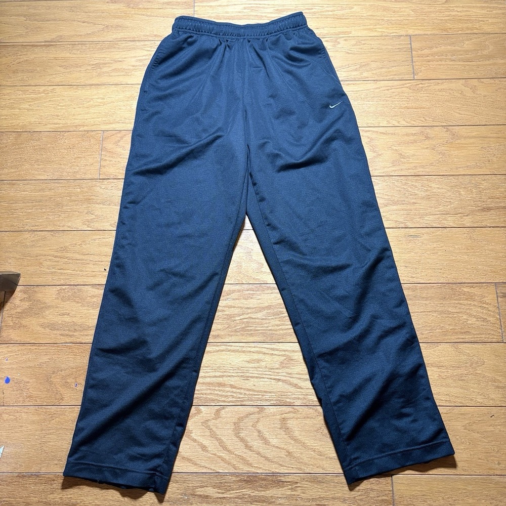 VTG Y2K Nike Sweatpants Warmup Track Pants Men XLarge Black Embroidered Swoosh